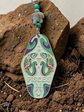 🆕 Pisces Zodiac/Water Sign Pendant Necklace-Stainless Steel